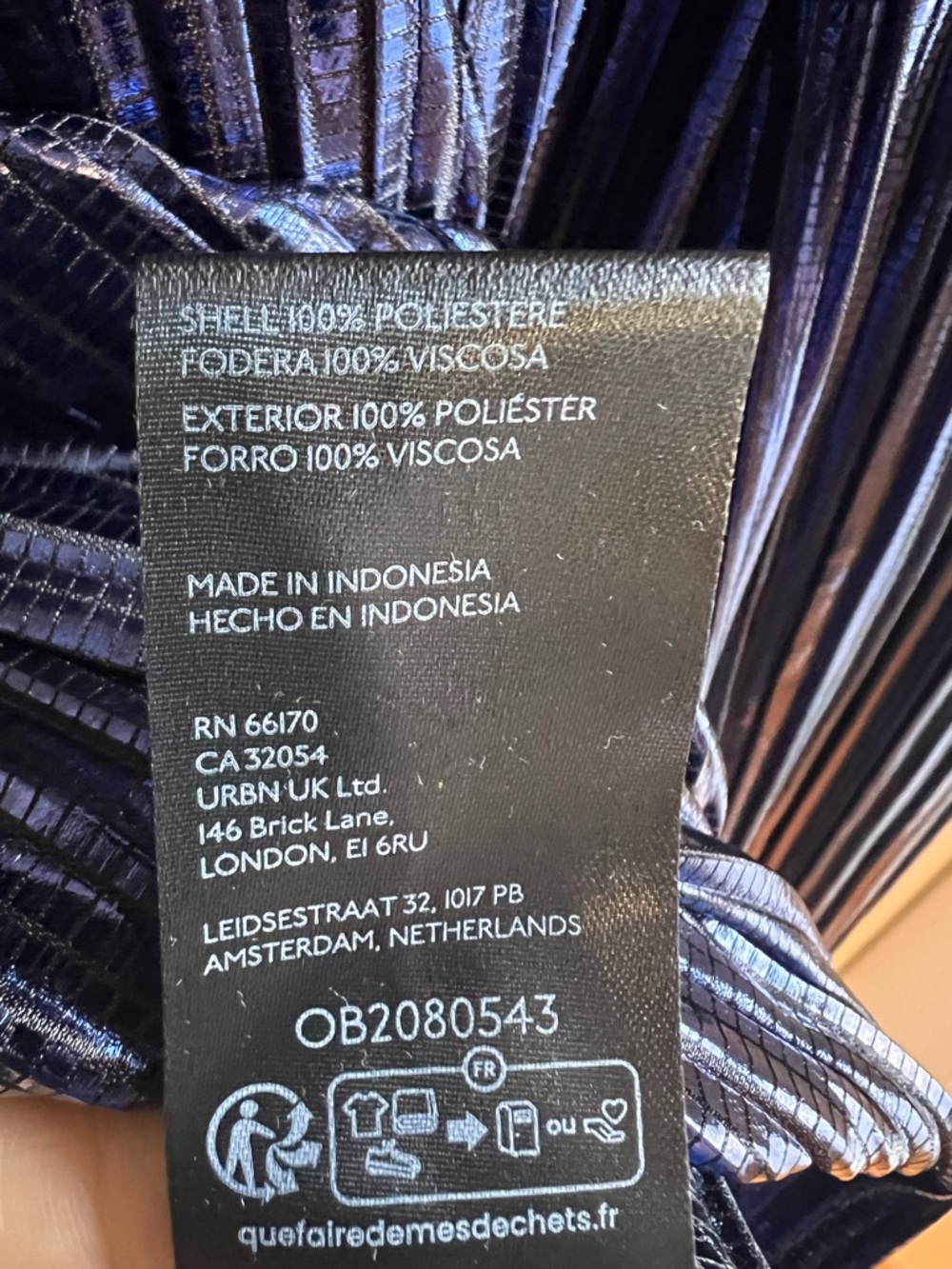 Anthropologie metallic blue pleated a-line midi skirt size M excellent condition - Picture 13 of 14